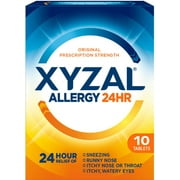 Xyzal Allergy 24Hr Original Predcrition Strength Relief, 10ct, 2-Pack