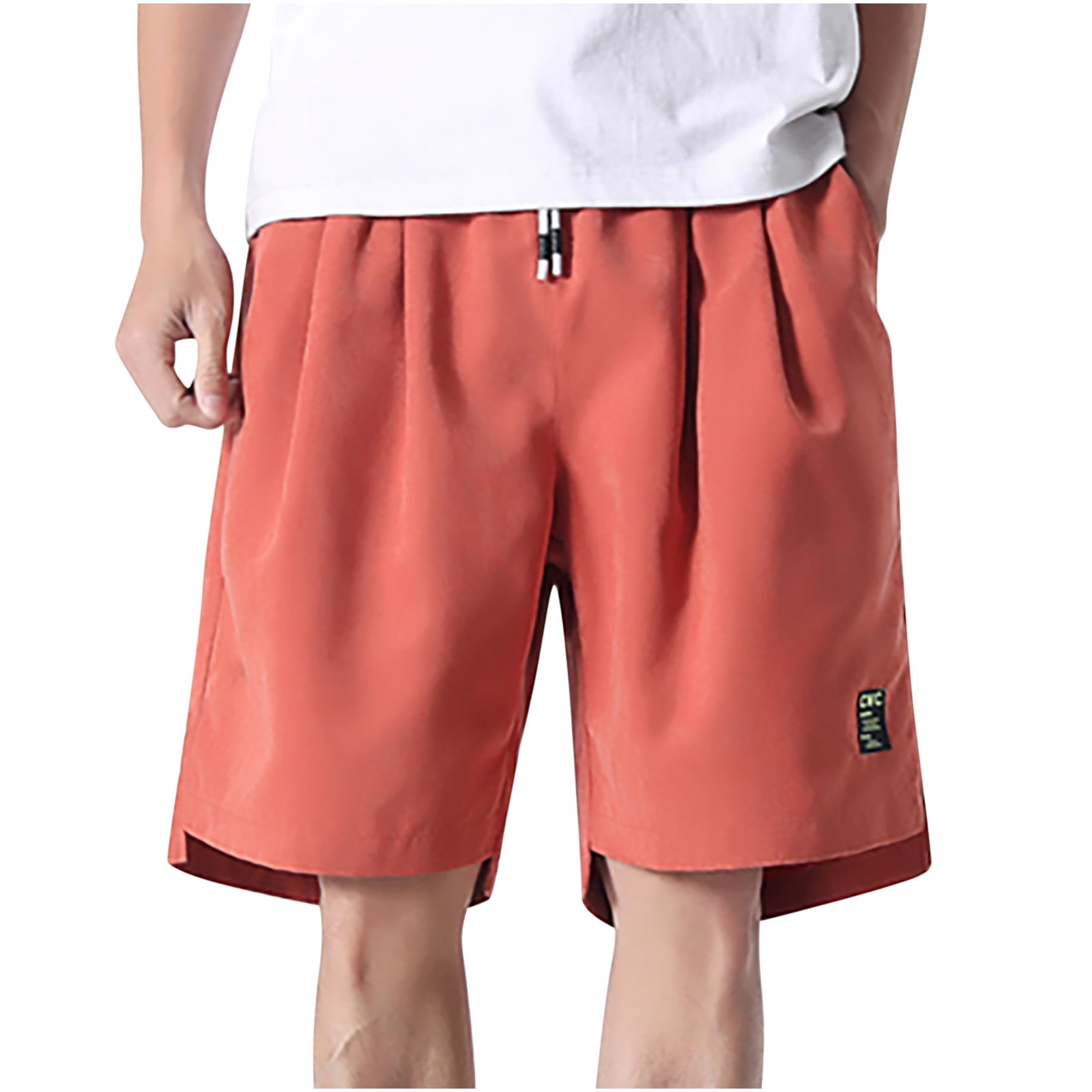 Guzom Men's and Big Men's Cargo Shorts- Trendy Casual with Pocket Solid  Sport Pants for Less Khaki Size 6XL 