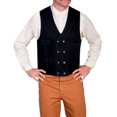 thumbnail image 2 of Scully RW150-BLK-S Rangewear 100 Percent Cotton Mens Double Breasted Canvas Vest - Black- Small, 2 of 2