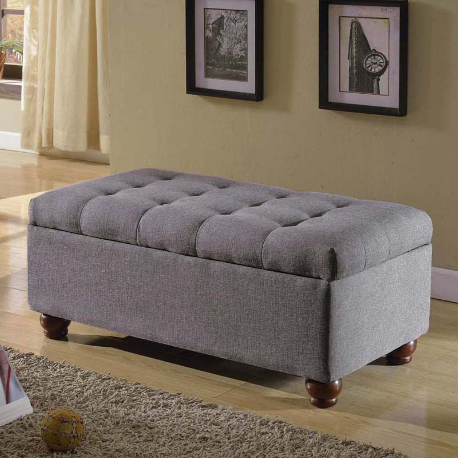 HomePop Tufted Storage Bench