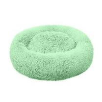 Darzheoy Calming Donut Dog Bed, 12 inches Round Dog Beds for Small Dogs, Anti-Anxiety Plush Dog Bed, Machine Washable Pet Bed