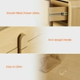 thumbnail image 7 of 31.5" Wood Accent Cabinet with Drawers, Modern Credenza Storage Cabinet with Curved Profile Design for Living Room, Kitchen, Dining Room, Hallway, 7 of 7