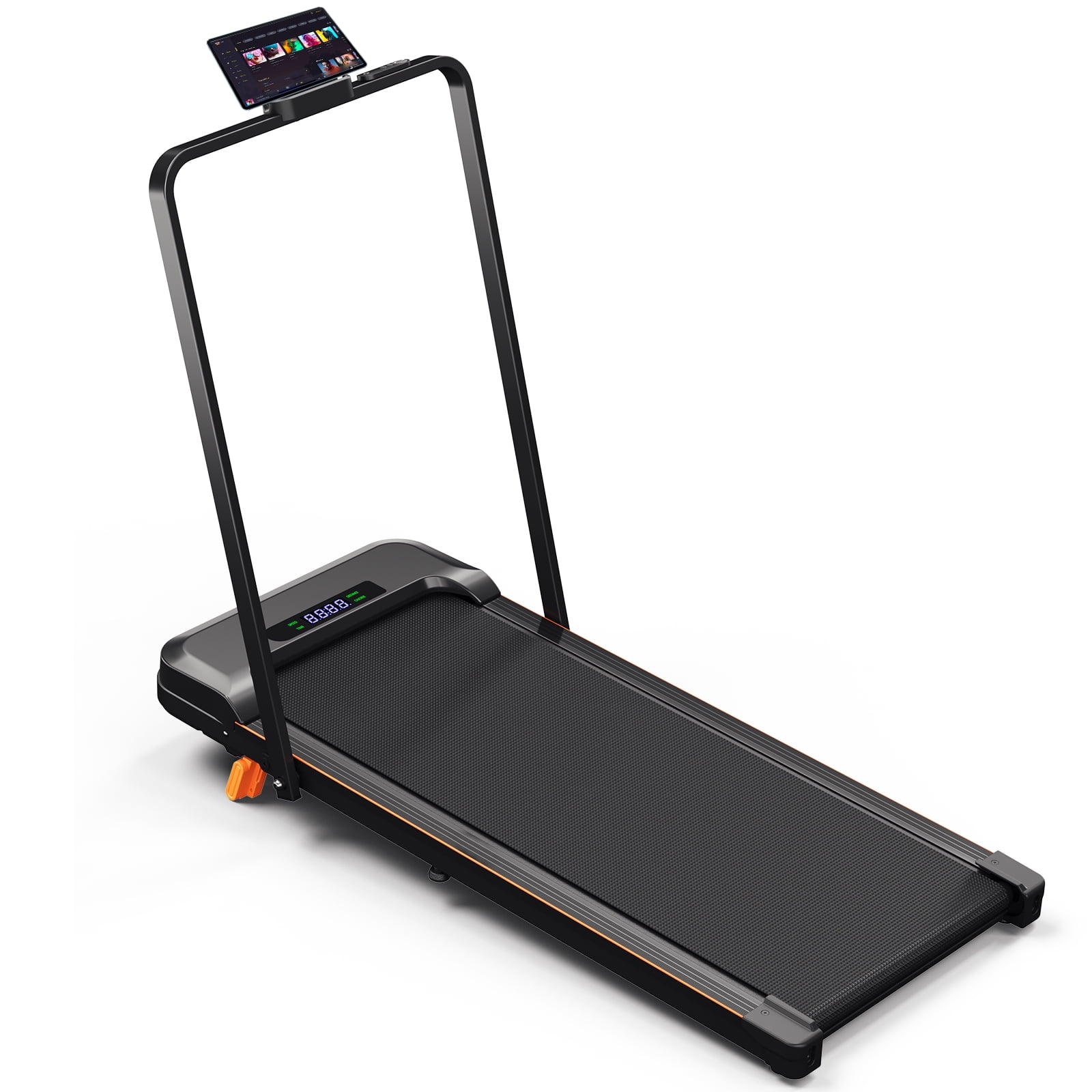 Primy Walking Pad Treadmill with 6% Incline handle and Remote Control, Compact Under Desk Treadmill for Home& Office, 300 lbs Weight Capacity