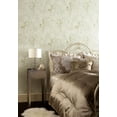 thumbnail image 2 of Floral Tan, Light Green Distressed Flowers Wallpaper Roll, 2 of 2