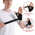 thumbnail image 3 of Wrist Brace Thumb Splint Support for Carpal Tunnel Syndrome, Stabilizer for Arthritis, Tendonitis, Sprains, Sports Injuries Pain Relief for Men and Women, Black, 3 of 8