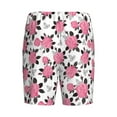thumbnail image 2 of Lsque Rose Flowers Mens Sleep Pajama Shorts,Short Pajama Pants, Cotton Ultra-Soft Knit-Medium, 2 of 9