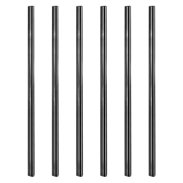 Uds Reutilizables Metal Pajitas, 8.5 Corazón Forma Acero Inoxidable Pajita para Beber Batido, Frío Bebida, Bebida (Negro)