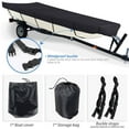 thumbnail image 6 of Waterproof Boat Cover, 14FT Trailerable Boat Cover 210D Heavy Duty Bass Boat Covers, All-Weather Mooring Cover Outdoor Protection Fits V-Hull, Tri-Hull, Runabout, Black, 6 of 7