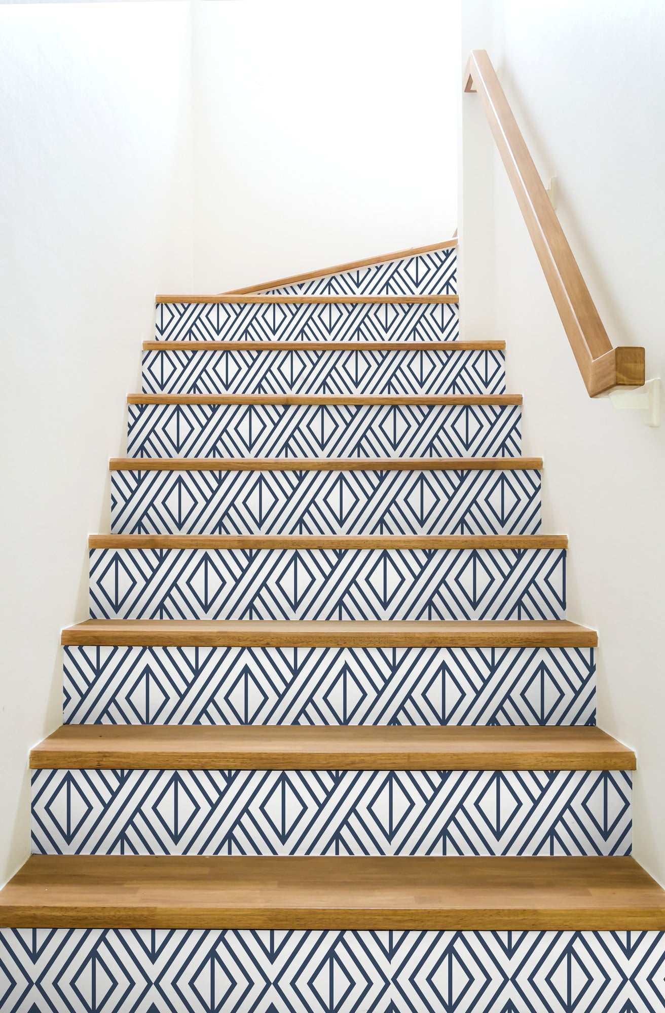 NextWall NW30106 Diamond GeometricNavy Blue Peel & Stick Wallpaper