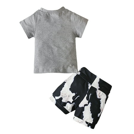 

koaiezne Toddlers Kids Girl Clothes Prints Top Cartoon Leopard Shorts 2Pcs Outfits Set Preemie Princess Baby Girls Knit Headbands