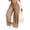 1# Camel, variant on Wide Leg Casual Cotton Trousers Women High Waisted Baggy Pants with Front Crease Subtle Flare, Adjustable Drawstring, Clean Solid Colors, Smart Casual Styling, Office and Travel Wear