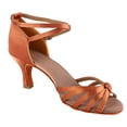 thumbnail image 3 of Zapatos Latinos Suaves Y Cómodos Para Mujer, Zapato Cha Cha De Baile A La Moda Con Tela De Satén Importada Y Cuero Antideslizante De Alta, 3 of 7