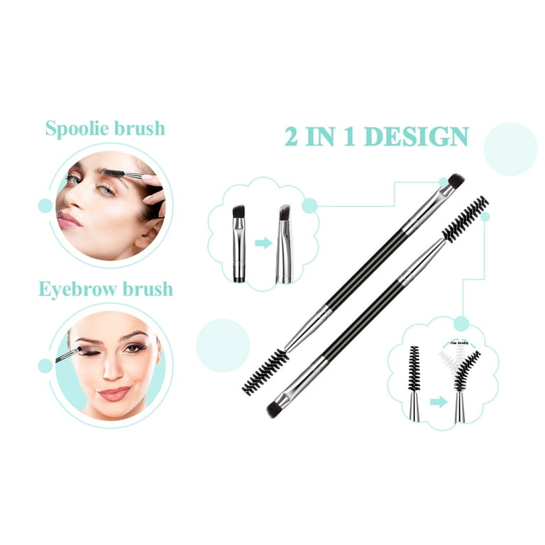 Eyebrow Brush Kit - Thin Angled Brush and Contour Brush Set to Shape and  Conceal - Duo Spooli, 1 Count - Fry's Food Stores