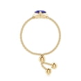 thumbnail image 3 of ANGARA Natural Round Tanzanite Solitaire Heart Bolo Ring in 14K Yellow Gold for Women (Size-5mm) | December Birthstone, Birthday, Anniversary, Jewelry Gift for Women | Natural Tanzanite Ring, 3 of 8
