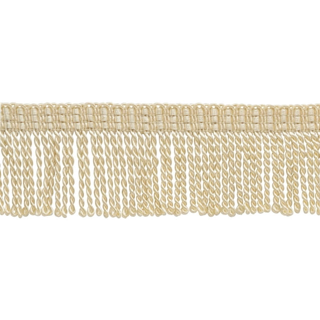 2" (5cm) Basic Trim Collection Thin Bullion Fringe Trim (Style# BFT2), Cream Ivory #A2 (Ivory / Cream) 10 Yards (30 ft/9.5m)