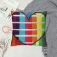 thumbnail image 2 of PHYHOO Progress Pride Rainbow Stripes Throw Pillow Covers, p.s. LGBTQ Community Transgender Bisexual Cushion Case for Sofa Couch, 2 of 5