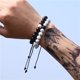 thumbnail image 4 of ShiYe toys store Pulsera de howlita Pulsera de ágata negra mate Pulsera para parejas Pulsera de distancia Pulsera de cuentas de energía para el regalo del día de San Valentín, 4 of 5