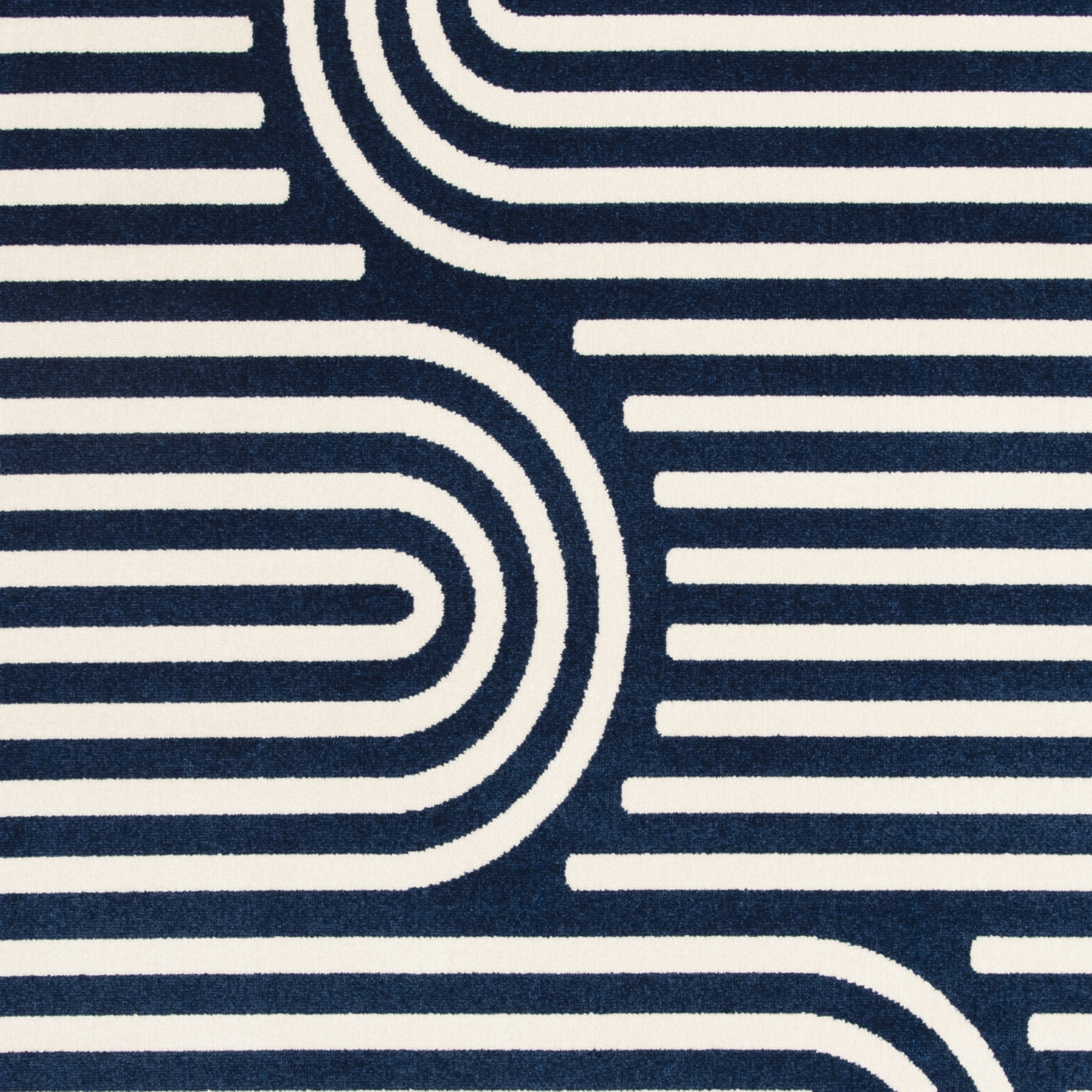 Loomaknoti Tecopa Sedvick 2' x 7' Blue Geometric Outdoor Runner Rug