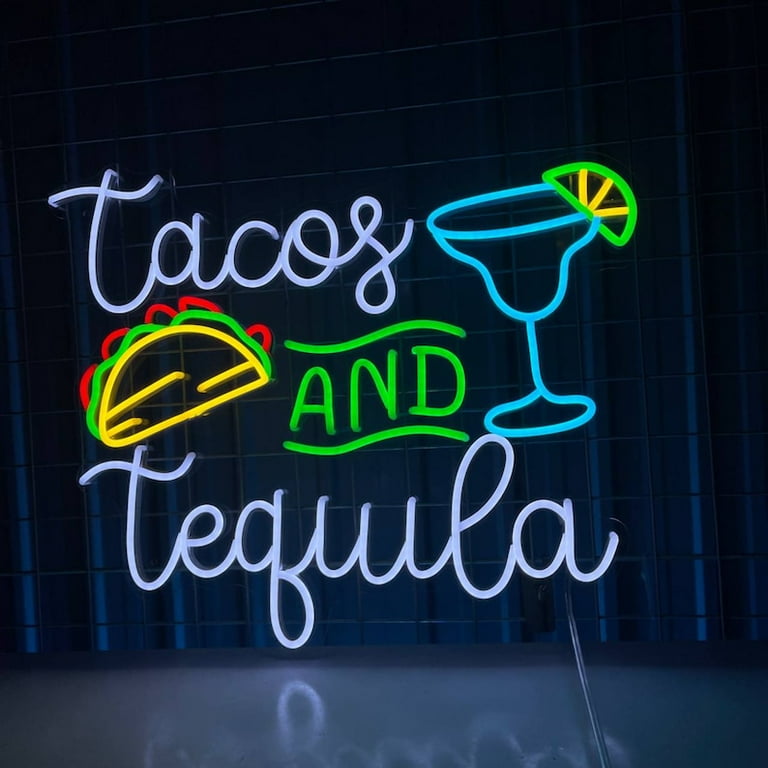 Handmadetneonsign Tacos And Tequila Neon Sign, Quote LED Light Handmadetneonsign Tacos And Tequila Neon Sign, Quote LED Light