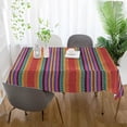 thumbnail image 5 of SKYSONIC Mexican Tablecloth Mexican Serape Blanket for Mexican Party Wedding Cinco De Mayo Fiesta Decorations Outdoor Picnics Dining Table Cover, Large Square Table Cloth 54x72In, 5 of 7