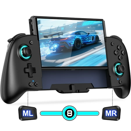 EUROA One-Piece Joypad Controller Replacement for Switch Pro Controller, Joy-cons for Nintendo Switch/OLED