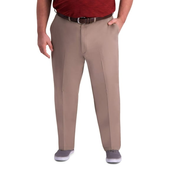 Haggar Men's Big and Tall B&t Premium Comfort Khaki Flat Front Classic Fit Pant