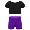thumbnail image 2 of iEFiEL Kids Girls Stretchy Tankini Outfit Tank Top with Bottoms Set for Ballet Dance Gym Workout, 2 of 7