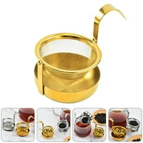 GOOHOCHY Golden Stainless Steel Tea Strainer Fine Mesh Filter for Kitchen Mini Size Very Exquisite