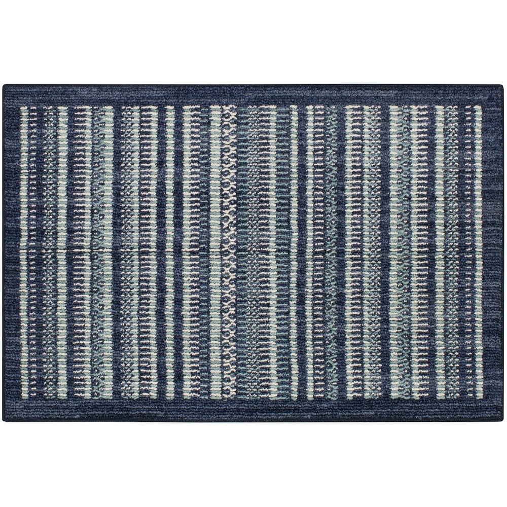 Mohawk Home Blue Mix Striped Indoor Living Room Accent Rug, Blue, 2' 6
