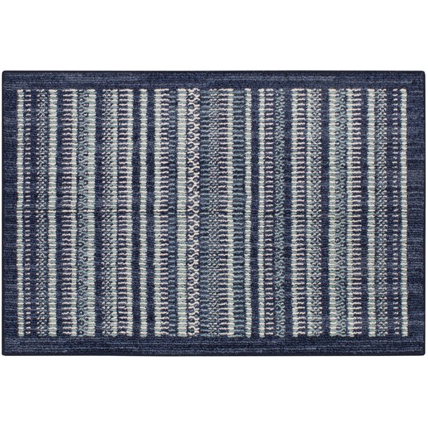 Mohawk Home Blue Mix Striped Indoor Living Room Accent Rug, Blue, 2' 6