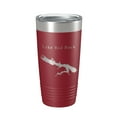 thumbnail image 1 of Lake Red Rock Map Tumbler Travel Mug Insulated Laser Engraved Coffee Cup Iowa 20 oz Maroon, 1 of 1