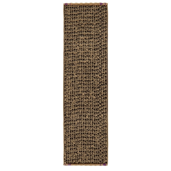 SmartyKat Super Scratcher Reversible Catnip Infused Corrugated Cardboard Cat Scratching Floor Pad