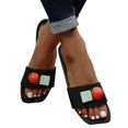 thumbnail image 4 of Vedolay Flat Sandals Sandals for Women Casual Summer Buckle Strap Sandals Summer Beach Shoes,Black 38, 4 of 5