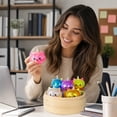 thumbnail image 6 of Dumpling Squishy Cat Ear Bun Slow Rising Toys, Glitter Filled Sensory Squeeze Fidget Toys Adult Desk Stress Relief, 6 of 6