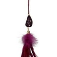 thumbnail image 5 of Northlight 9" Plum Red Feather and Gemstone Pendant Christmas Ornament, 5 of 5