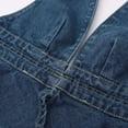 thumbnail image 6 of Hwmodou Sleeveless Denim Jacket Womens Vintage Sleeveless Backless Tie Back Tank Top Halterneck Jean Vest Top Streetwear Cropped Denim Vest, 6 of 9