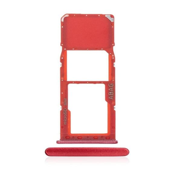Replacement Sim Card   Micro SD Card Tray For Samsung Galaxy A21s (2020) - Red