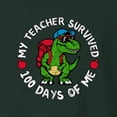 thumbnail image 3 of Wild Bobby My Teacher Survived 100 Days of Me Funny Dinosaur Cool Dino, 100 Days of School 2024 2025 Design for Kids Youth Boys Girls School Unisex Boys Girls Graphic Youth T-Shirt, 3 of 6