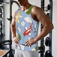 thumbnail image 5 of Salouo Colorful Koi Fish for Men's Tank Tops,Sleeveless Muscle Shirts for Men Quick Dry Workout Tank Top Gym Muscle Tee Fitness Bodybuilding Sleeveless T Shirt-XX-Large, 5 of 7
