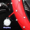 thumbnail image 3 of YISITIAN Bling Elastic Stretch Car Steering Wheel Cover,14.5-15 Inch Crystal Rhinestone Vehicle Steer Wheel Protector,Anti-Slip Diamond Auto Interior Accessories,Universal for Most Cars CJ919-50127, 3 of 6