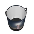 thumbnail image 5 of Uemuo Peggy's Cove Lighthouse Pattern Circular Laundry Hamper Basket with handles,Collapsible laundry basket,Large capacity laundry hamper,Laundry Organizer-Medium, 5 of 8