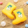thumbnail image 6 of REDARER Kids' Cartoon Print Rain Boots - Elastic , Textured Non- Soles for School & Play - Rain Boots Kids,Color:1 Yellow Size:7-8 Years, 6 of 6
