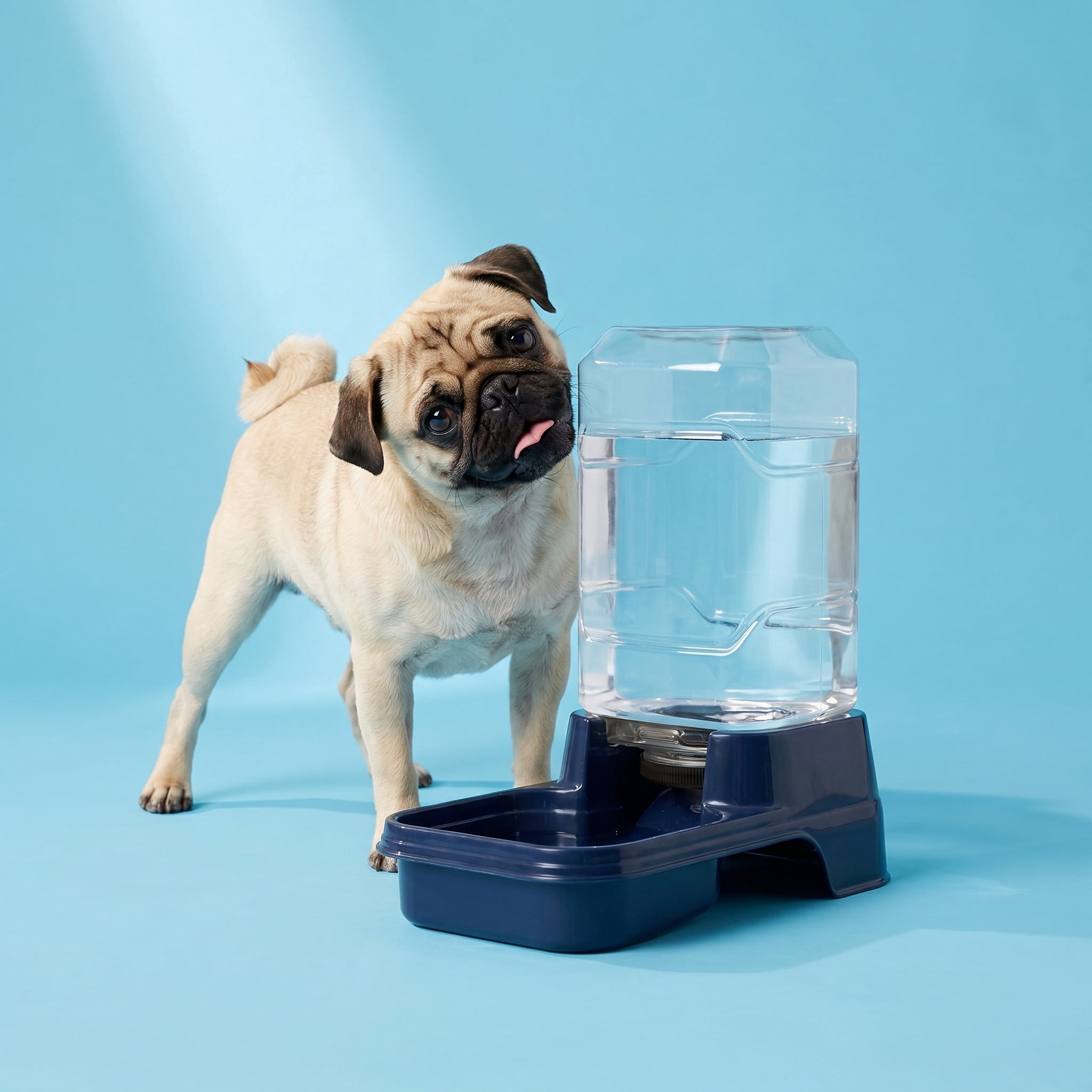 (3 pack) Vibrant Life 0.75 gal Gravity Waterer for Small Pets, Navy