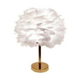 thumbnail image 2 of Feathers Table Lamp Night Light Lampshade for Bedside Home Room Decor White, 2 of 8