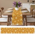 thumbnail image 6 of Vintage Yellow Orange Starfish Table Runner 60 Inches Long,Summer Coastal Beach Marine Cotton Linen Table Runners Dresser Scarves,Fabric Tabletop Scarf Furniture Cover for Home Dinner Party 13"x60", 6 of 9