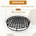 thumbnail image 2 of 29.5-Inch Round Heavy-Duty Steel Fire Pit Grate with Ember Catcher, Legs & Support Ring for Outdoor Fire Pits, Camping, Picnic & Gatherings, 2 of 8