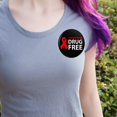 thumbnail image 2 of Red Ribbon Drug Free Pledge Pinback Button Pin, 2 of 4