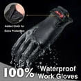 thumbnail image 3 of KAYGO Winter Waterproof Thermal Work Gloves, Double Latex Coated, Insulated Warm Liner For Cold Weather, KG145 (S, Black), 3 of 7