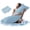 Blue Cooling, variant on Large Body Pillow Insert with Grey Faux Fur Cover - Fluffy 20x54 Inch Long Bed Pillow for Sleeping - Breathable Full Body Pillow for Adults