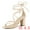 Beige, variant on BLISSFUL STEP Women's Open Toe Lace Up Block Heel Strappy Straps Sandals Coffee 10.5